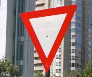 Puzzle Yield sign